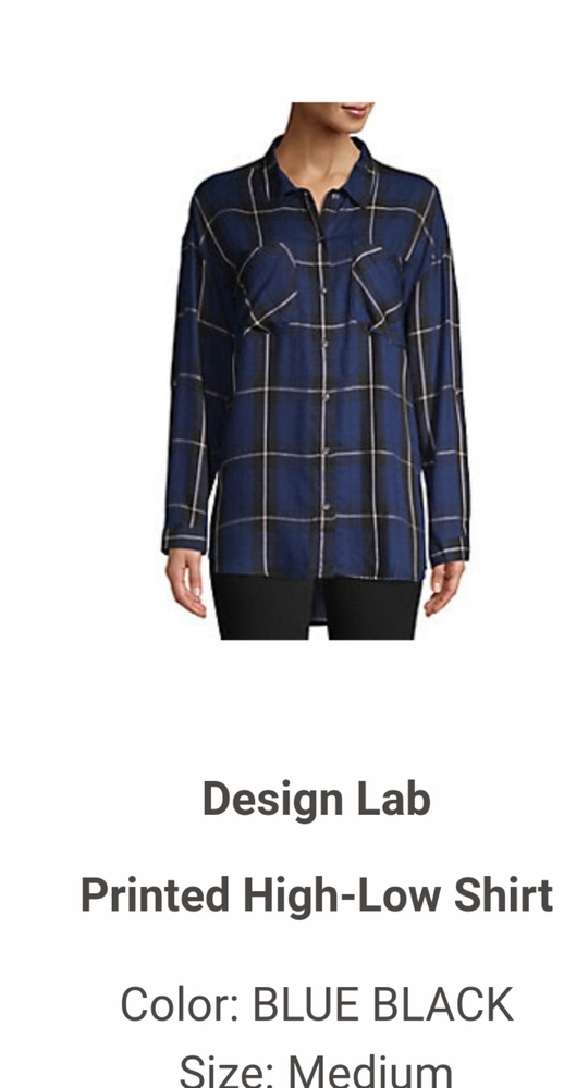 Design Lab printed high-low shirt